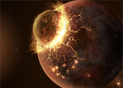 impacto de uma exolua com um exoplaneta