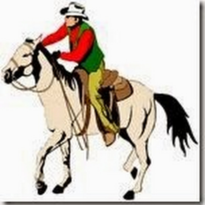 Dibujos cowboys domando de caballos