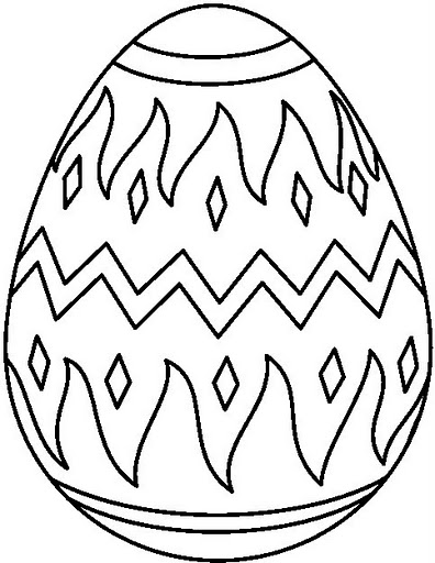 EASTER EGG COLORING PAGES