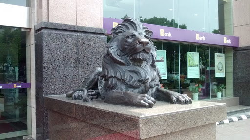 光大银行门口的狮子