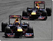 Webber e Vettel nel gran premio del Brasile 2011