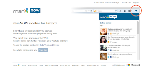 msnNOW per Firefox