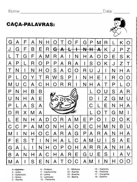 Sílabas complexas Caça palavras – Colorir e Aprender