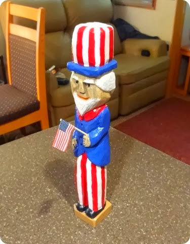 uncle sam carving