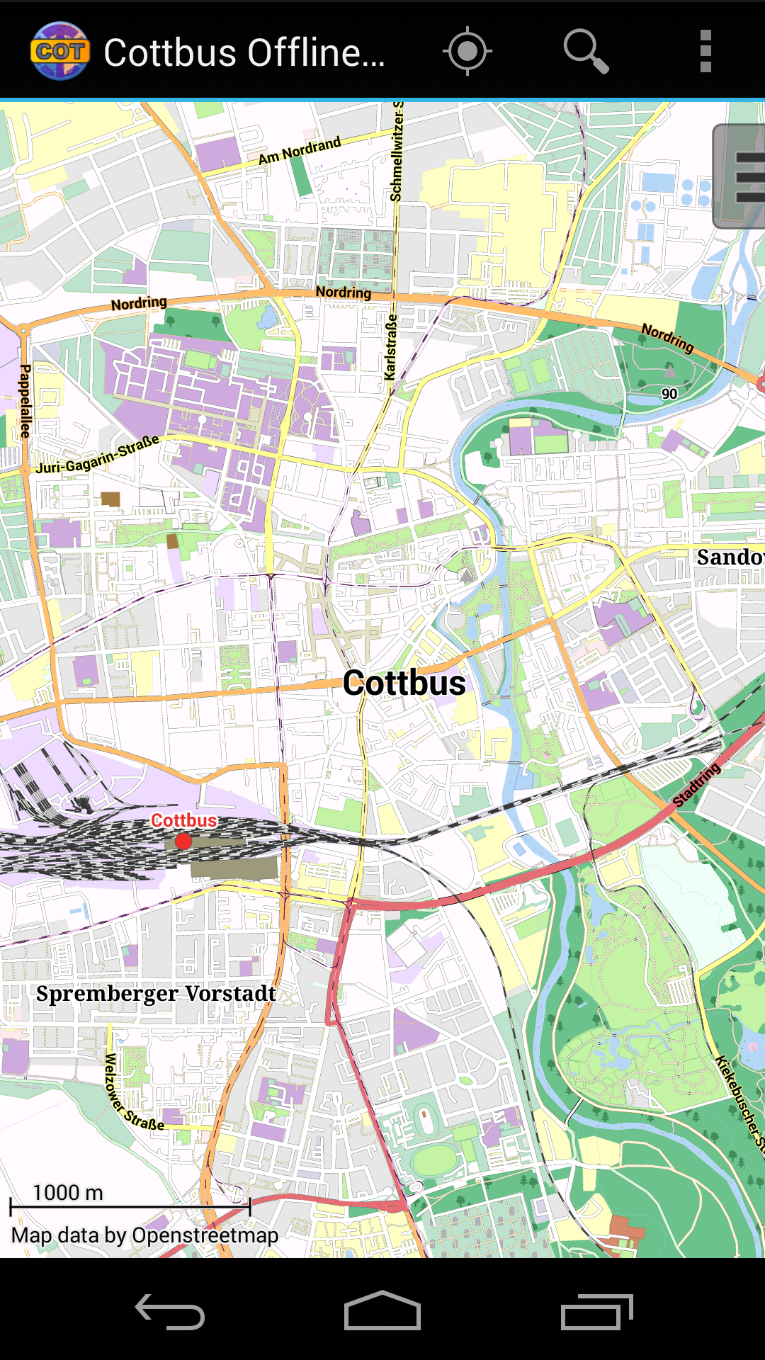 Android application Cottbus Offline City Map screenshort