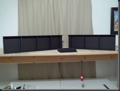 30 inch section on left; 24 inch section on right; connecting clip in center 30 inch section on left; 24 inch section on right; connecting clip in center