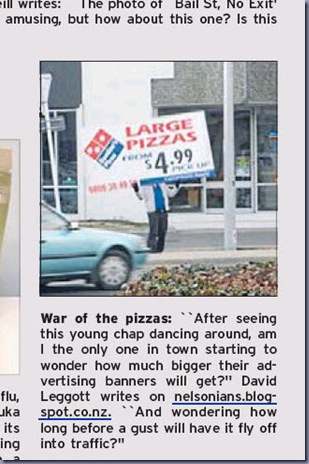 pizza placard