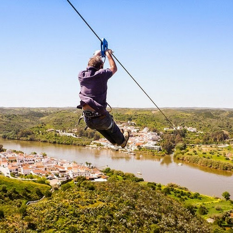An International Zip Line Between Spain And Portugal Amusing
