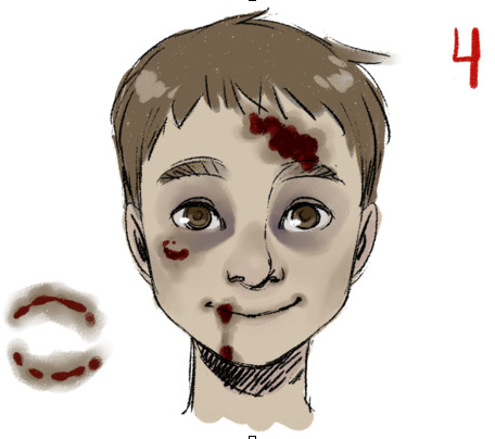 maquillaje zombie niño
