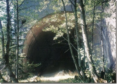 East Portal of the Windy Point Tunnel on the Iron Goat Trail in 1998