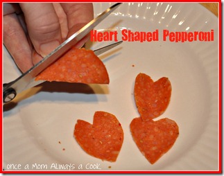 heart shaped pepperoni