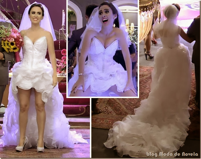 moda da novela amor à vida - vestido de noiva da valdirene capítulo 30 de janeiro de 2014
