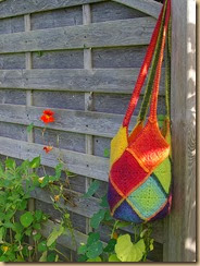 crochet rainbow bag