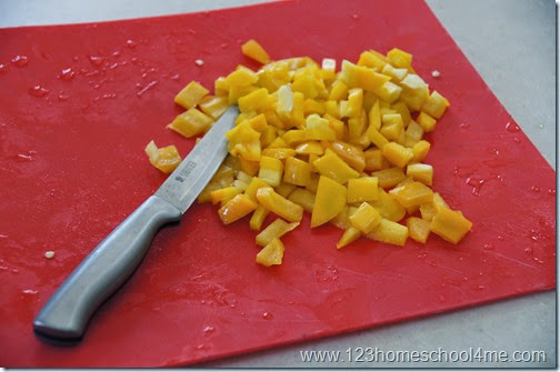 Add 1 chopped pepper Add 1 chopped pepper