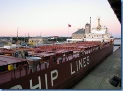 5252 Michigan - Sault Sainte Marie, MI - Soo Locks  - Canadian freighter Frontenac inside MacArthur Lock