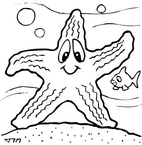 Colorear Dibujos De Estrellas De Mar