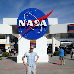 in front of the NASA entrance in Cape Canaveral, United States 