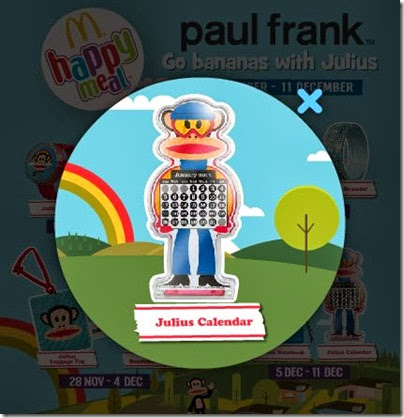 McDonalds happy meal X Paul Frank - Go Banana with Julius calendar