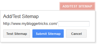 submit blogger sitemap