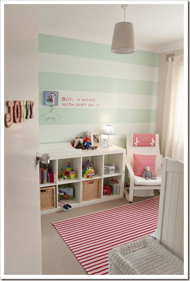 red-green-stripe-girl-nursery-wall