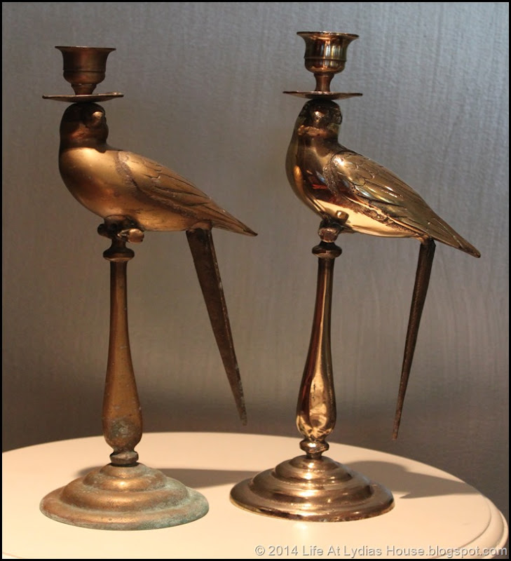 brass parrot candlesticks somparison
