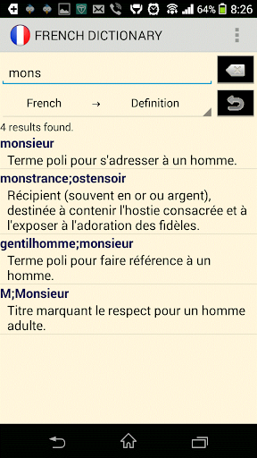 Advanced French Dictionary