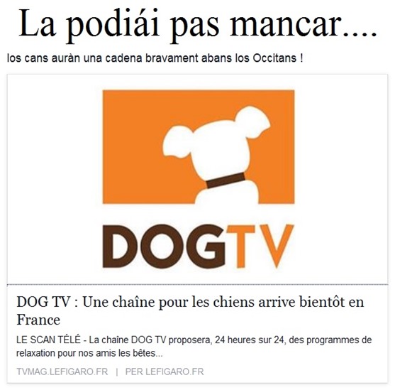 TV pels cans en lenga francesa