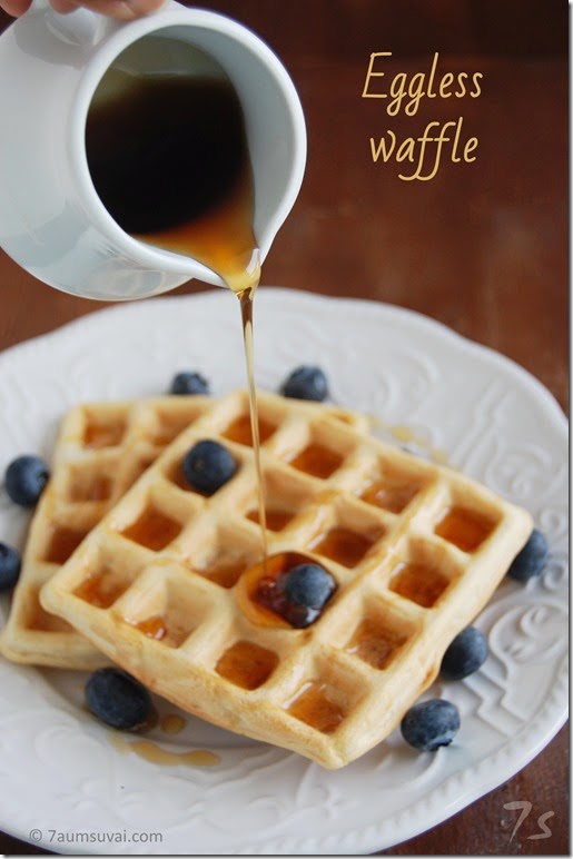 Eggless waffle