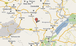 Ituri, en province orientale, marqué en rouge sur la carte.