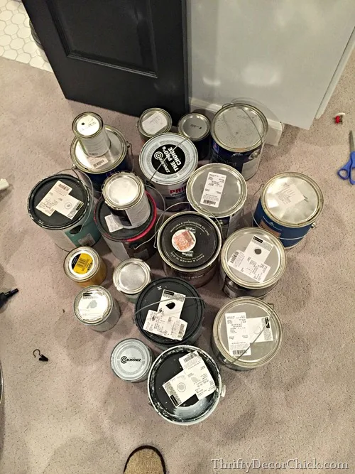 organizing paint cans