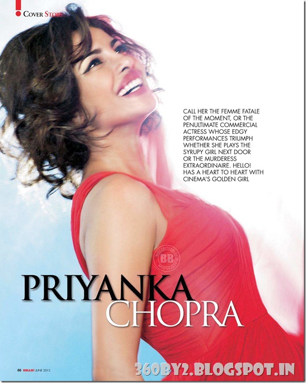 Priyanka Chopra Real HD Photo Shoot Pics HELLO India June 2012