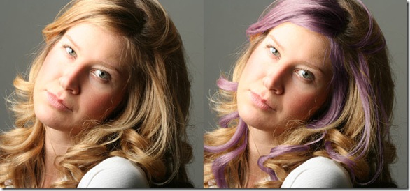 como mudar a cor dos cabelos no photoshop 0