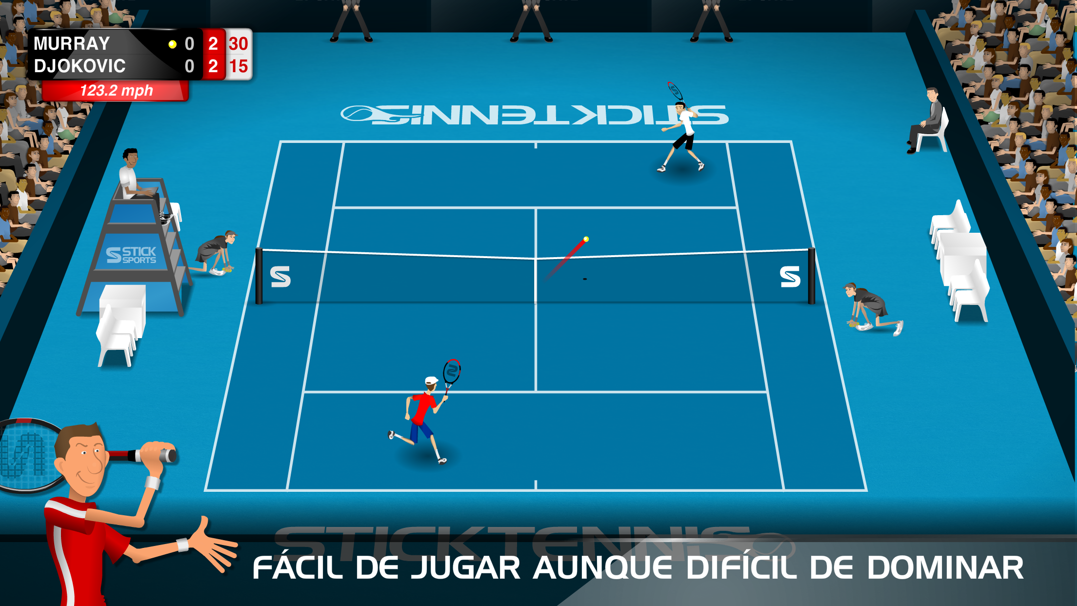 Android application Stick Tennis screenshort