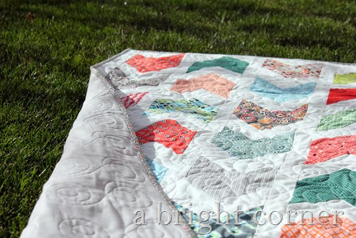 Pow Wow quilt pattern and Florence fabrics via A Bright Corner
