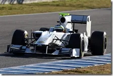 De La Rosa con l'HRT F111 nei test di Jerez 2012