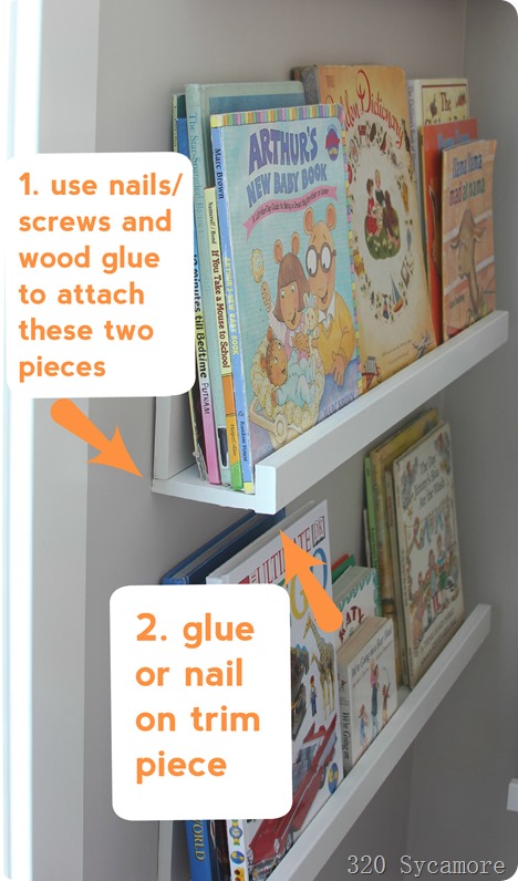 how to make book ledges