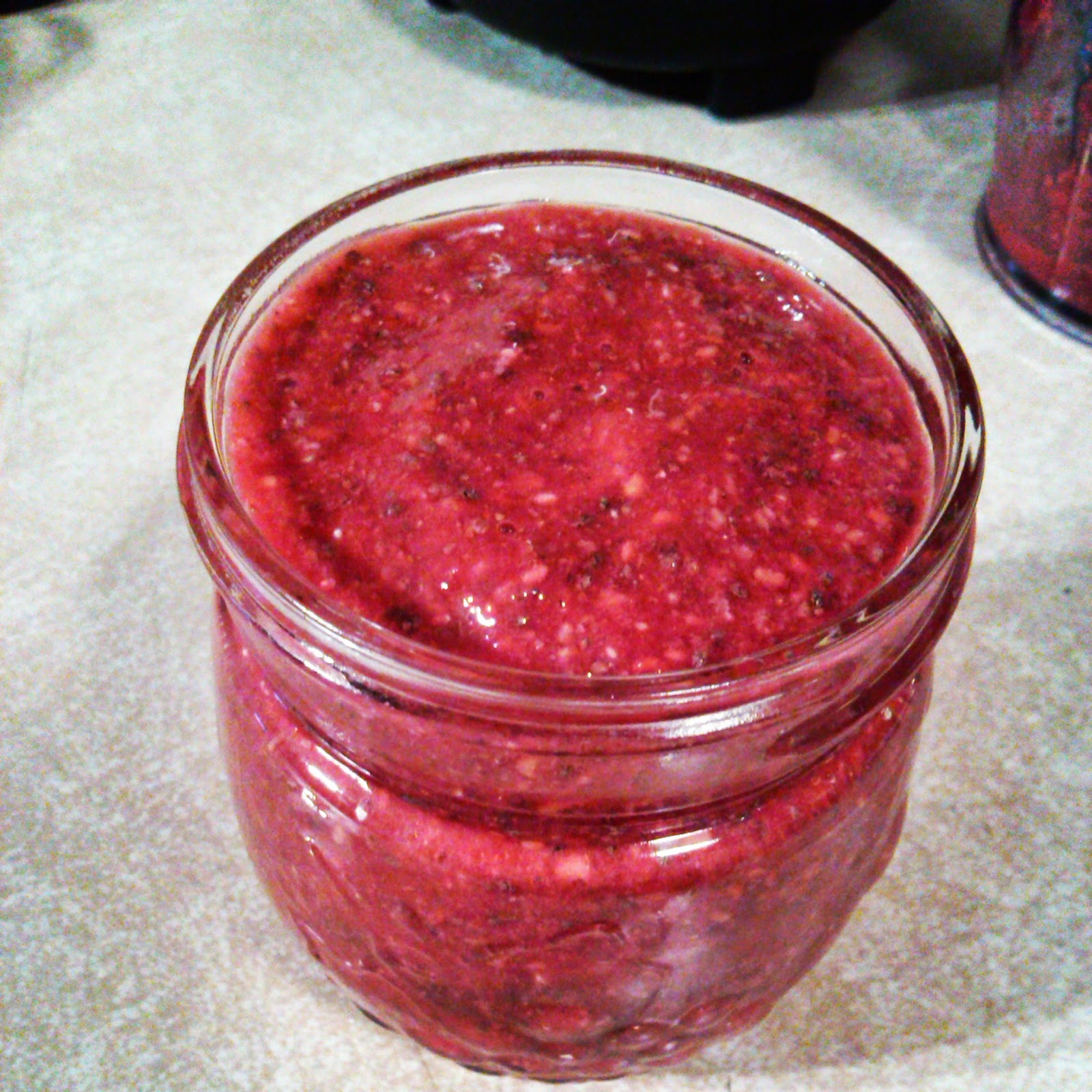 An Onion Exposed Raspberry Chia Jam