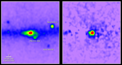 execesso de raios gama no centro galáctico