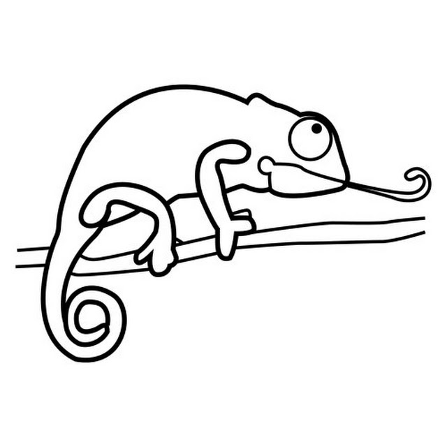 Dibujo De Camaleon Para Colorear