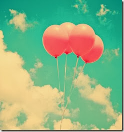 Pink Balloons in Sky