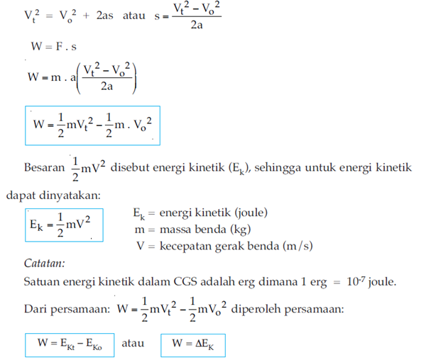Energi Kinetik Rumus Persamaan dan Penjelasan Pengertian Energi Kinetik Rumus Persamaan dan Penjelasan Pengertian