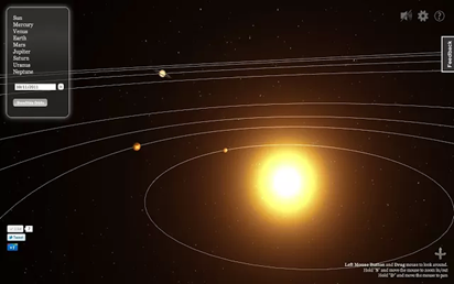3D Solar System Real Time Model