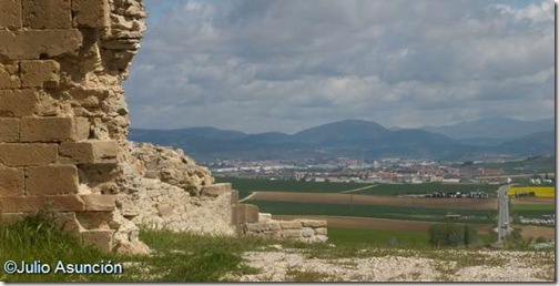 Vistas de Pamplona desde el castillo de Tiebas