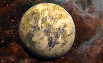 ilustração do exoplaneta Gliese832c
