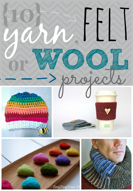 10 Yarn, Felt or Wool Projects at GingerSnapCrafts.com #linkparty #features #wool #yarn #felt