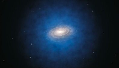 distribuição de matéria escura em torno da Via Láctea