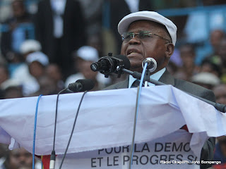  – Etienne Tshisekedi le 9/8/2011 au stade des martyrs à Kinshasa. Radio Okapi/ Ph. John Bompengo