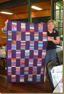 Vicki with quilt