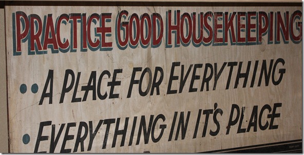 old housekeeping sign