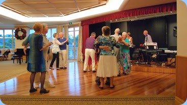 Residents and members of the NSOKC enjoying the music on the dance floor. Photo courtesy of Dennis Lyons.